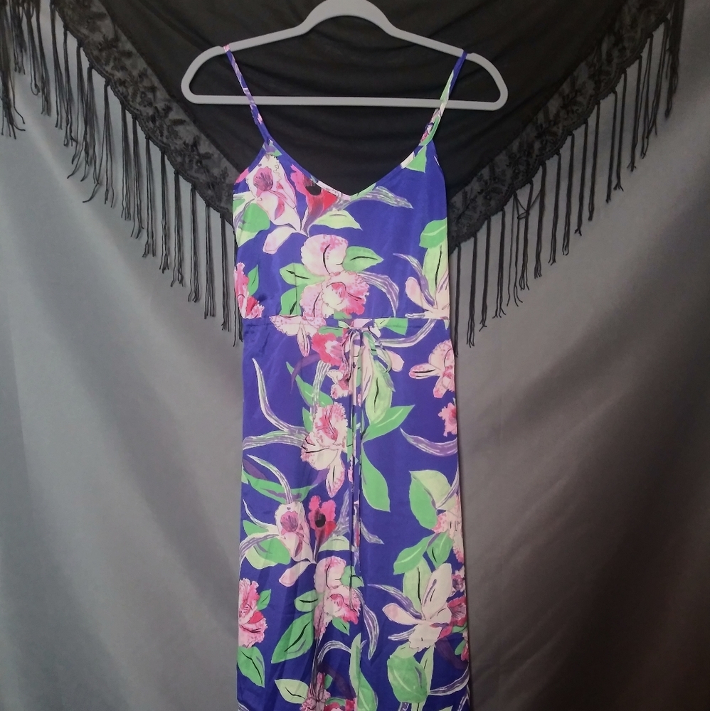 Spaghetti strap floral summer dress small